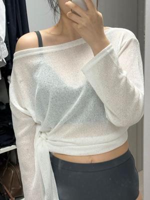 [MADE BY 비바럽]로아 커버업 티셔츠[여름/커버업/시스루/휴양지/바캉스/루즈핏/박스/롱티/비치웨어/트임/비키니/모노키니/긴팔/슬릿/티셔츠/오프숄더/니트] TS19613F 상세 이미지 59